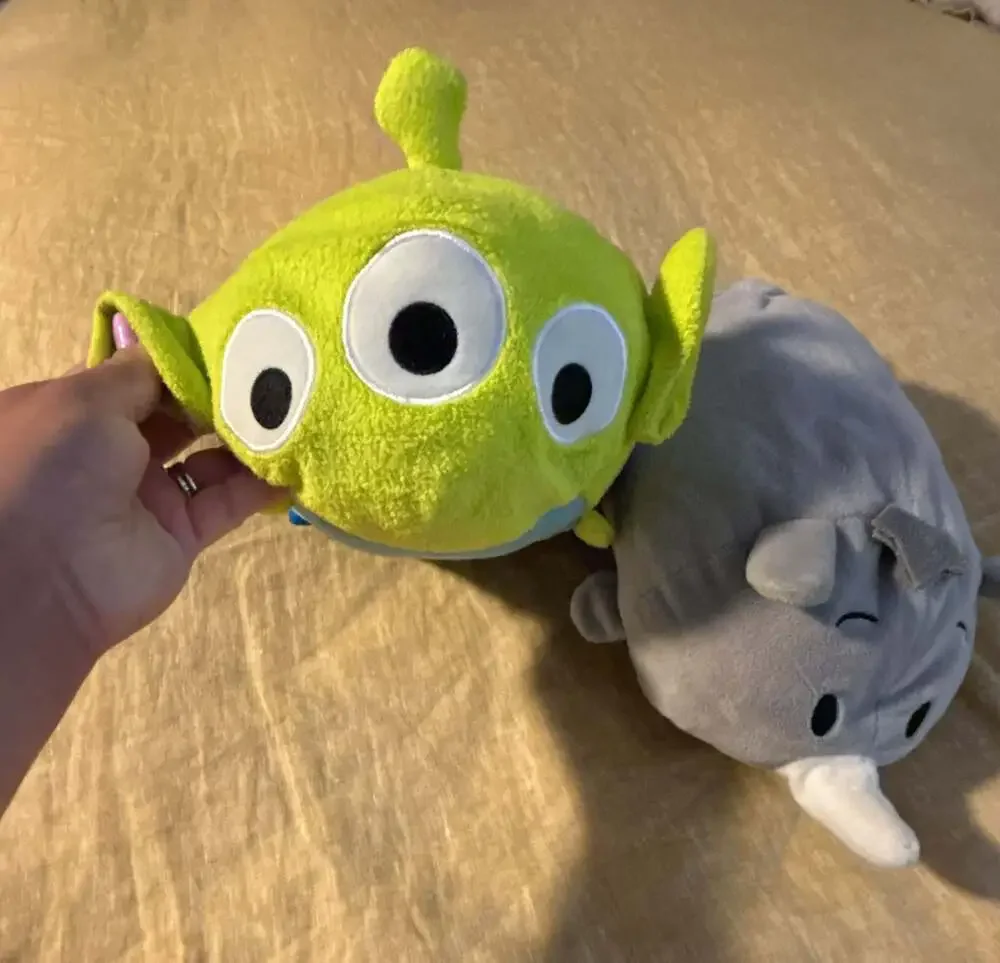 Disney Pixar Toy Story Alien and Rhino Medium Tsum Tsum Bun Bun Plush Set